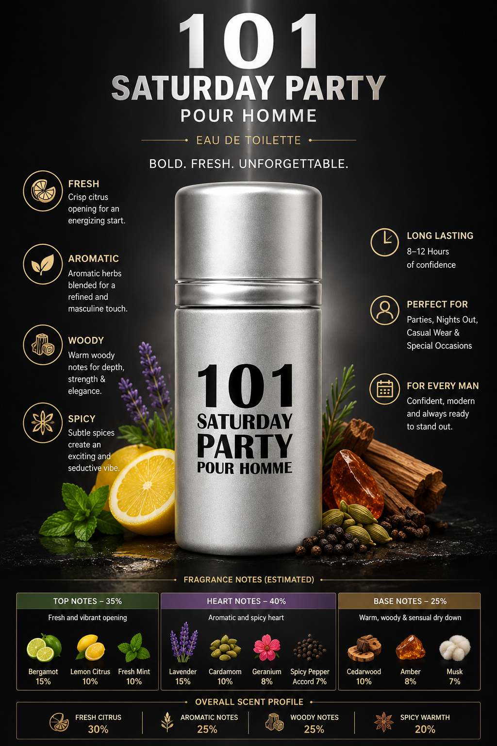 101 Saturday Party Pour Homme – Eau De Toilette