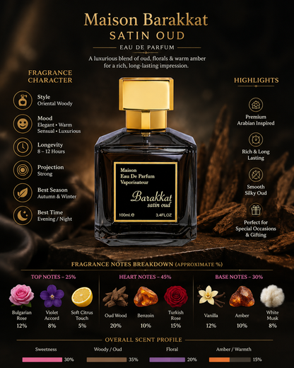 Maison Barakkat Satin Oud – Eau De Parfum